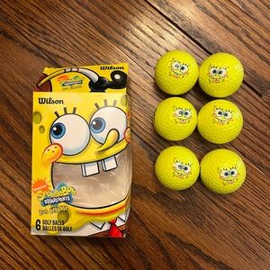 Wilson SpongeBob Golf Balls - Vibrant Yellow